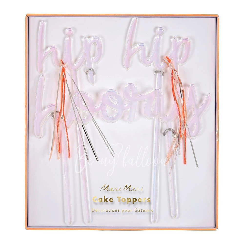 Hip Hip Hooray Cake Toppers