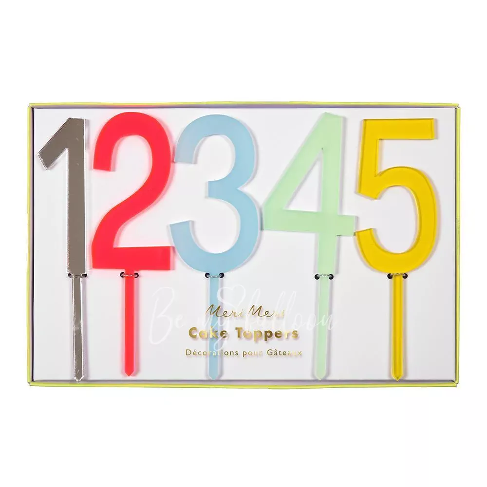 توبر كيك رقم متعدد الألوان