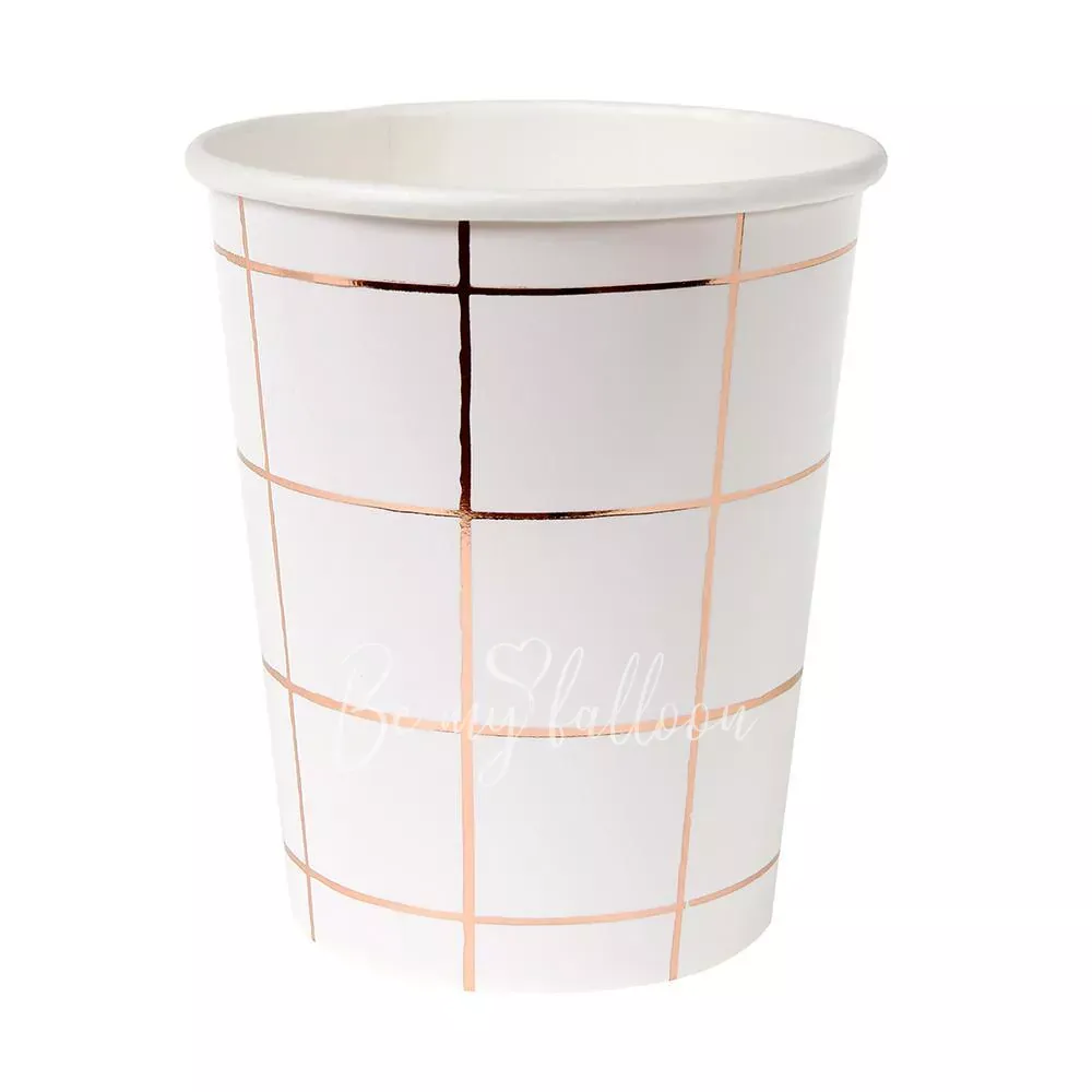 Rose Gold Grid Cups