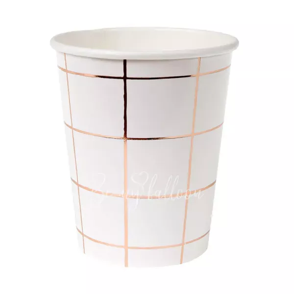 Rose Gold Grid Cups