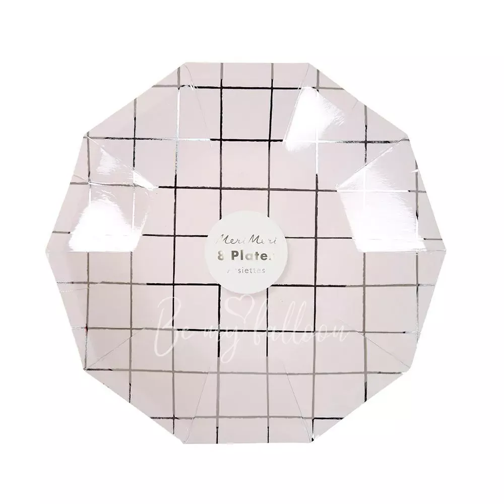 Silver Grid Plates (small)
