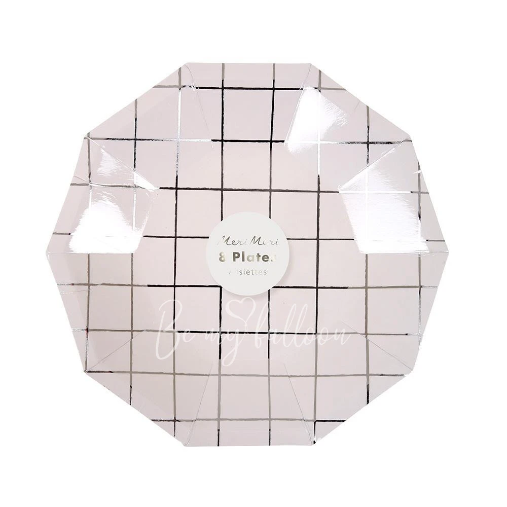Silver Grid Plates (small)