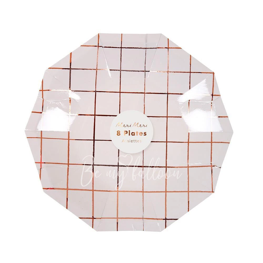 Rose Gold Grid Plates (small)