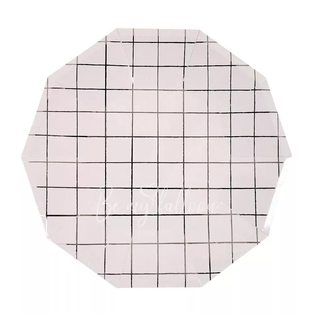 Silver Grid Plates (large)