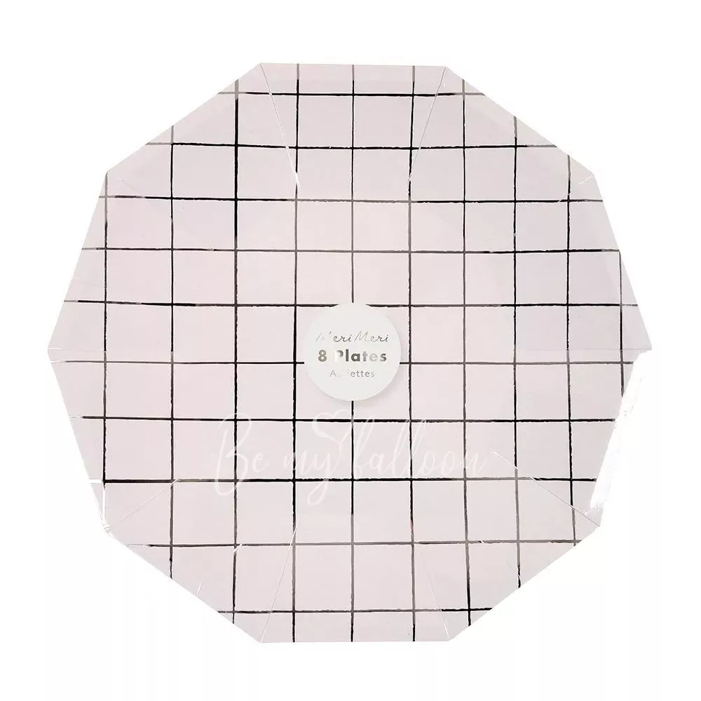 Silver Grid Plates (large)