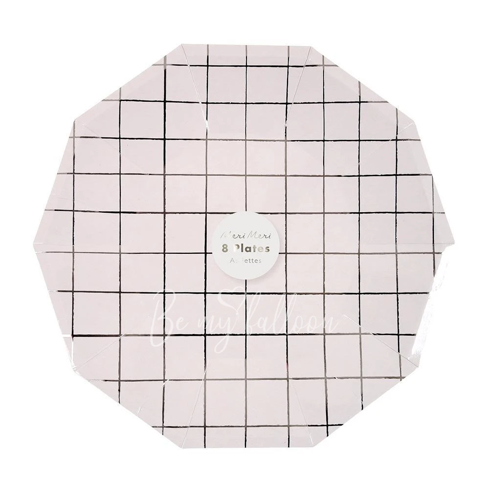 Silver Grid Plates (large)