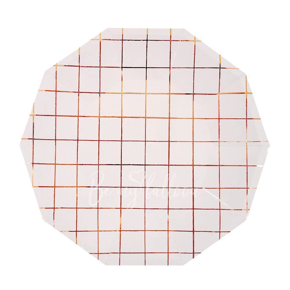 Rose Gold Grid Plates (large)