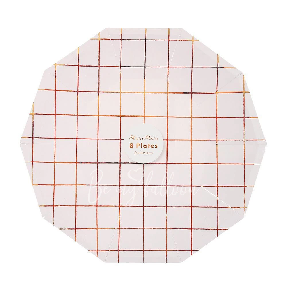 Rose Gold Grid Plates (large)