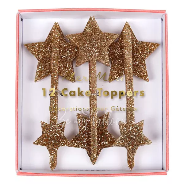Звезды для торта золотые