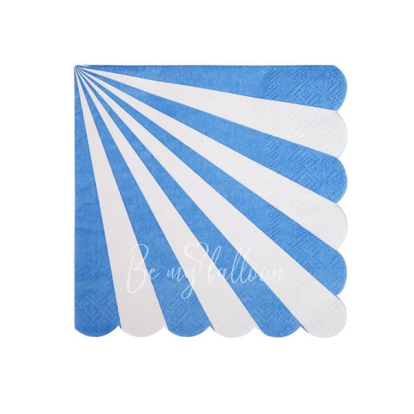 Blue Fan Stripe Napkins (small)