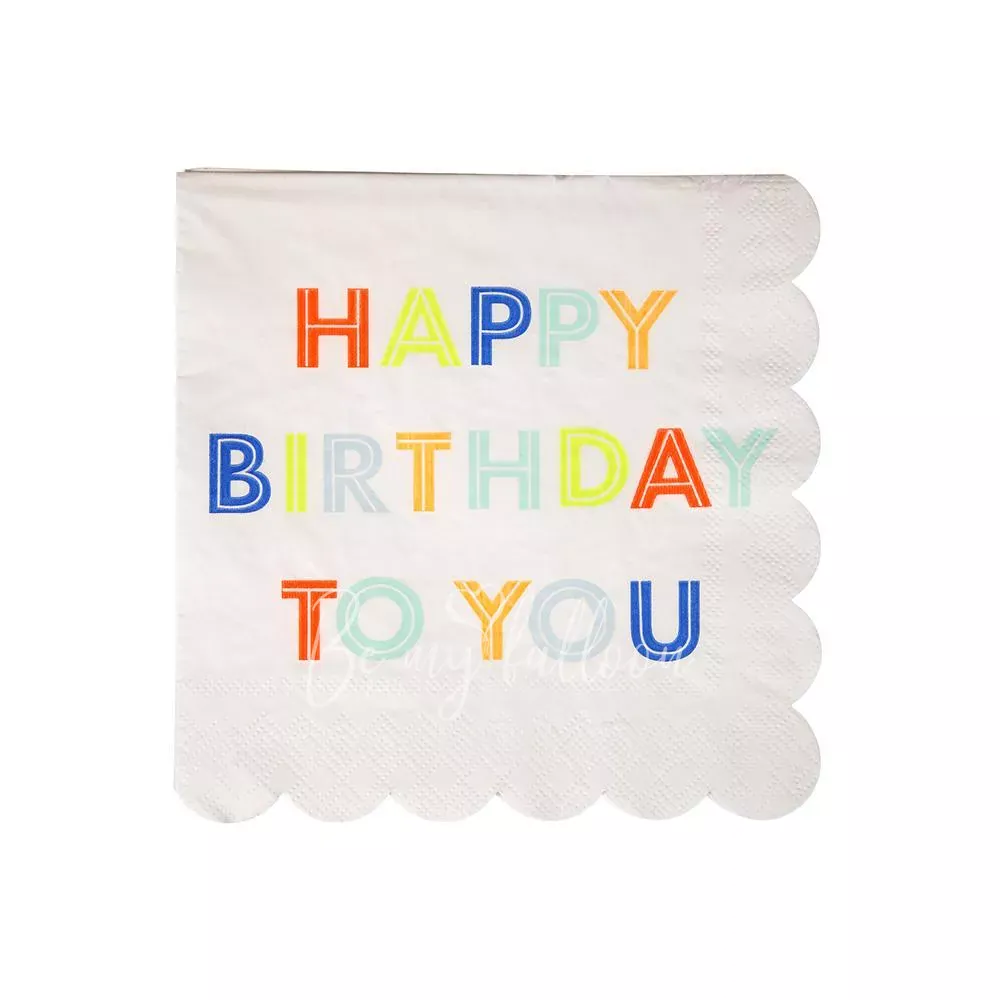 Салфетки для вечеринки Happy Birthday to You (маленькие)