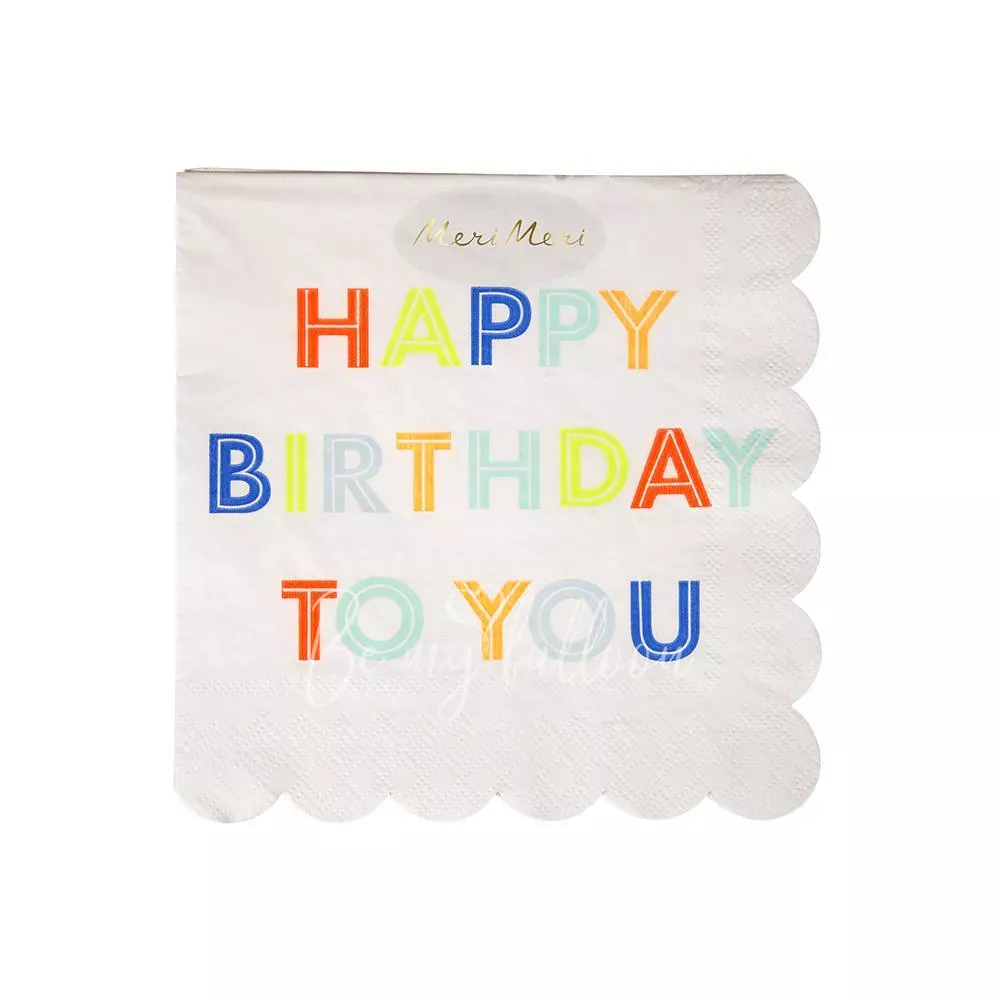 Салфетки для вечеринки Happy Birthday to You (маленькие)