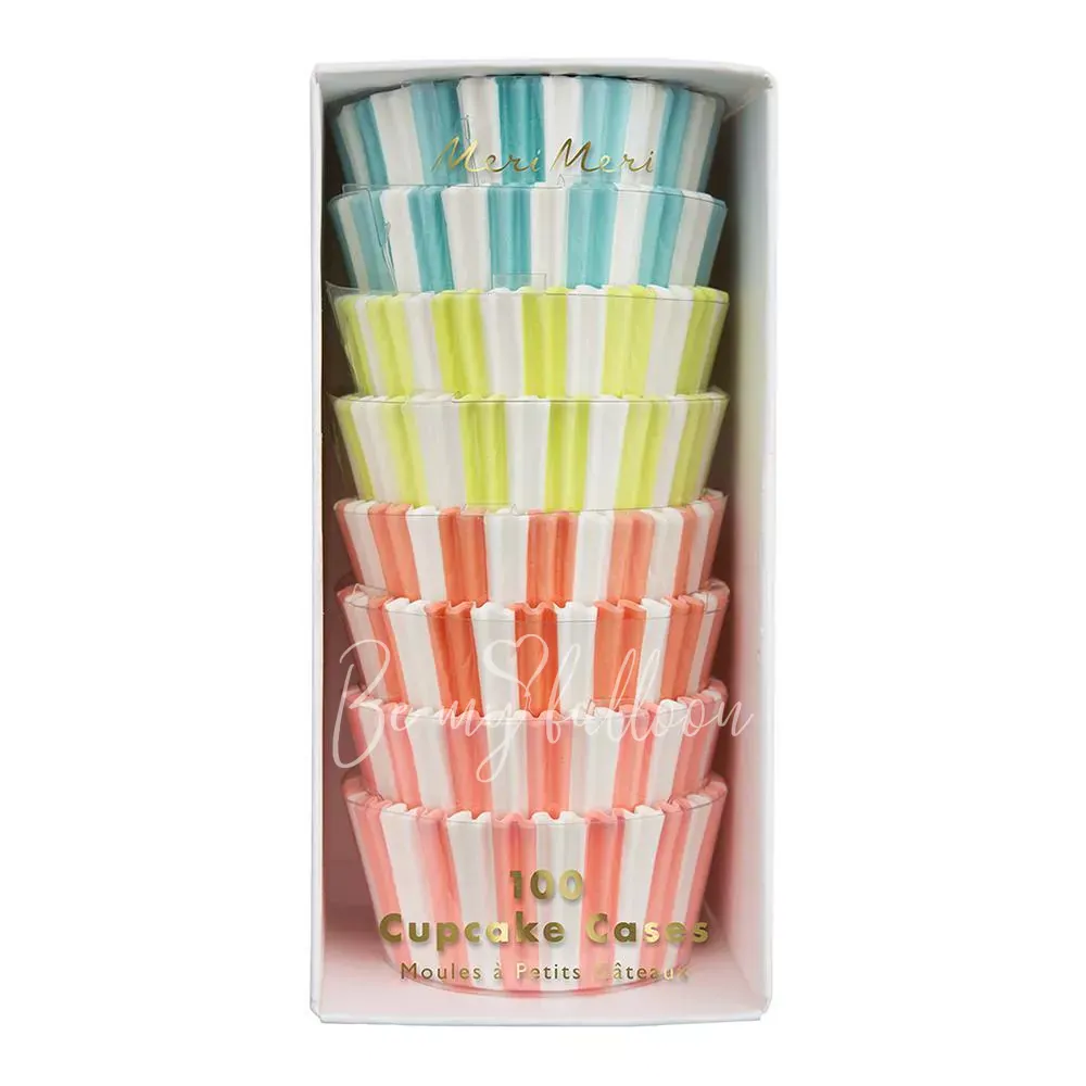 Обертки для капкейков Неоновые полоски