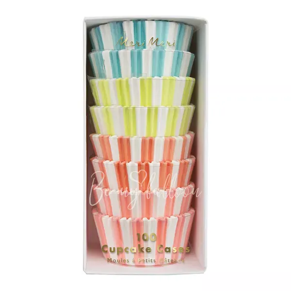 Обертки для капкейков Неоновые полоски