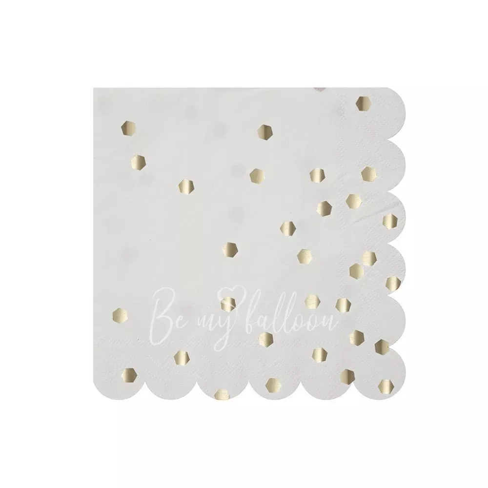 Салфетки для вечеринки Серебряные Конфетти (маленькие)