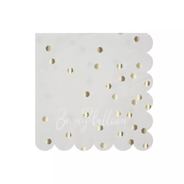 Салфетки для вечеринки Серебряные Конфетти (маленькие)