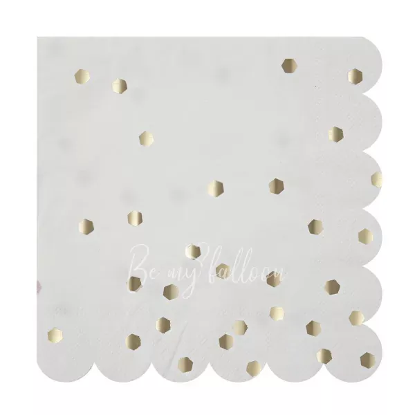 Салфетки для вечеринки Серебряные Конфетти (большие)