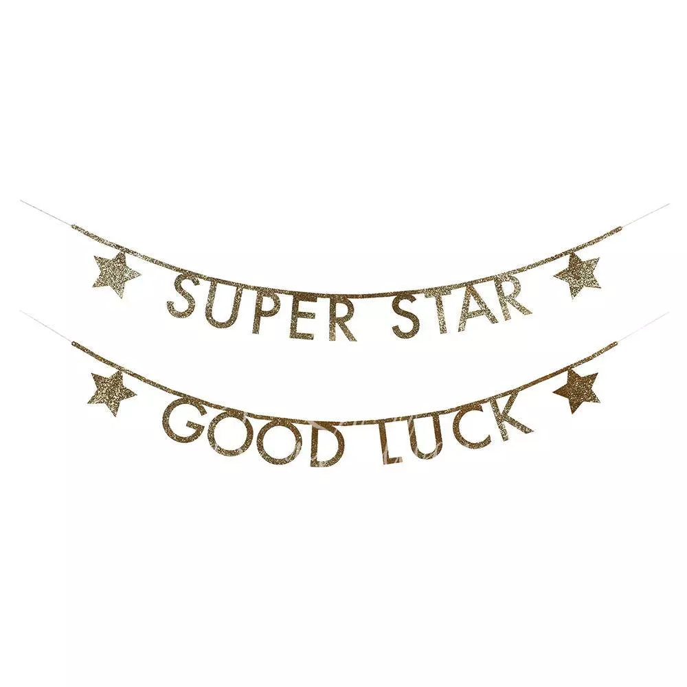 Gold Glitter Letter Garland Kit