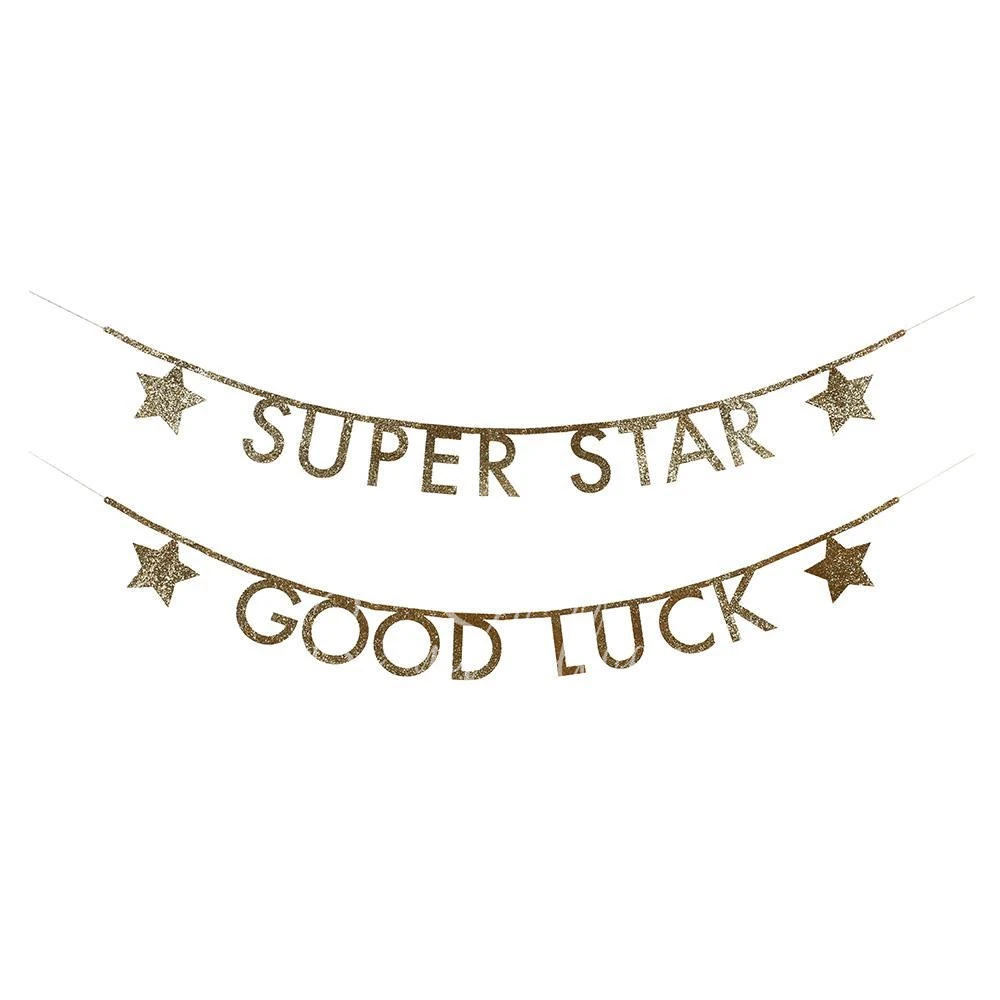 Gold Glitter Letter Garland Kit