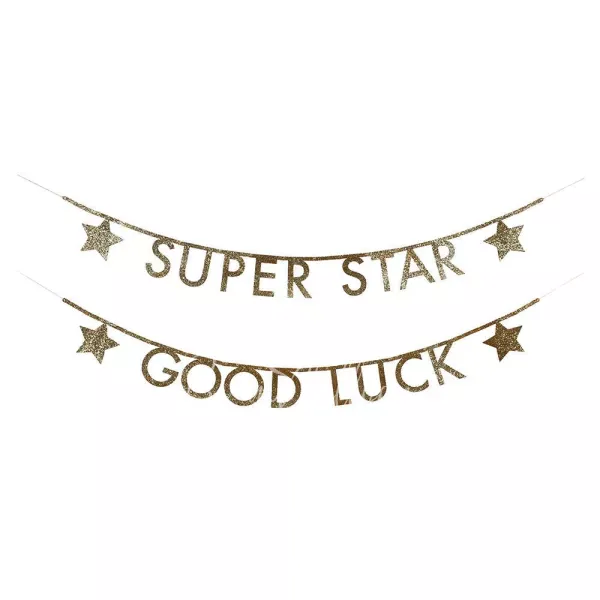 Gold Glitter Letter Garland Kit