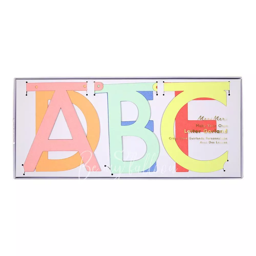 Multicolor Letter Garland Kit