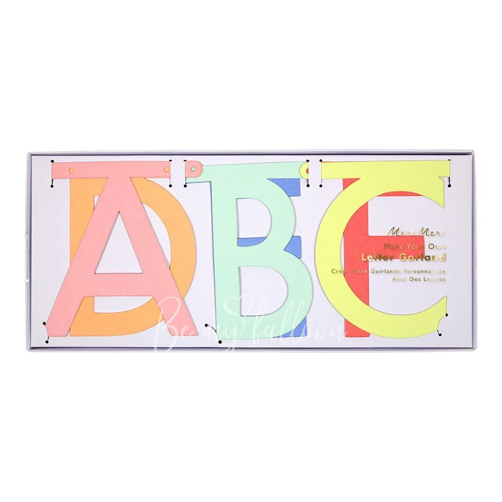 Multicolor Letter Garland Kit