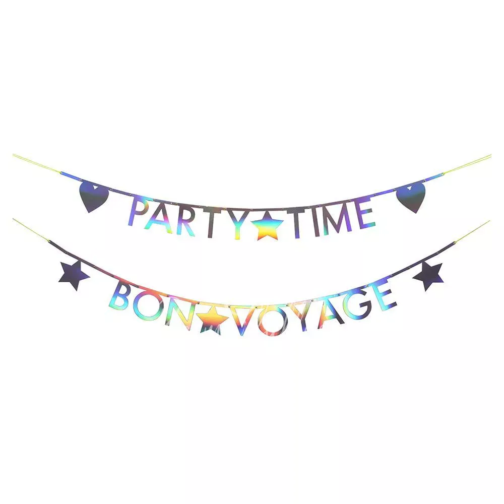 Holographic Silver Letter Garland Kit