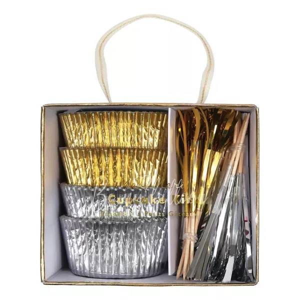 Набор для украшения капкейков Золото и Серебро