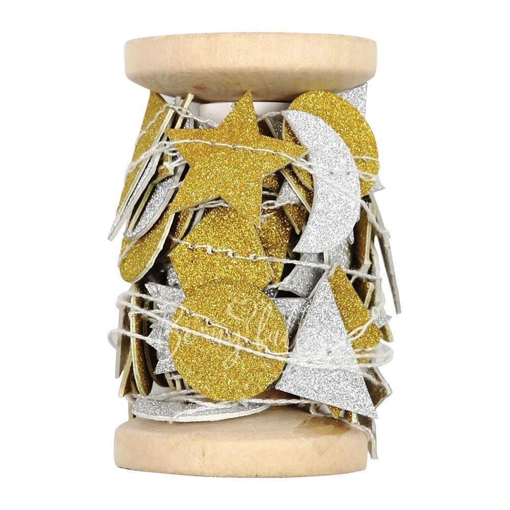 Silver & Gold Stitched Garland