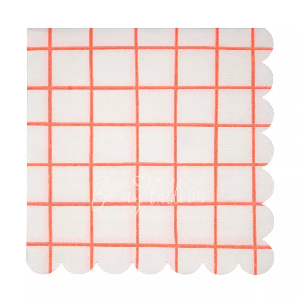 Салфетки для вечеринки Coral сетка (большие)