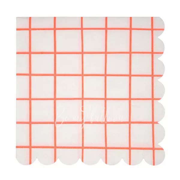 Салфетки для вечеринки Coral сетка (большие)