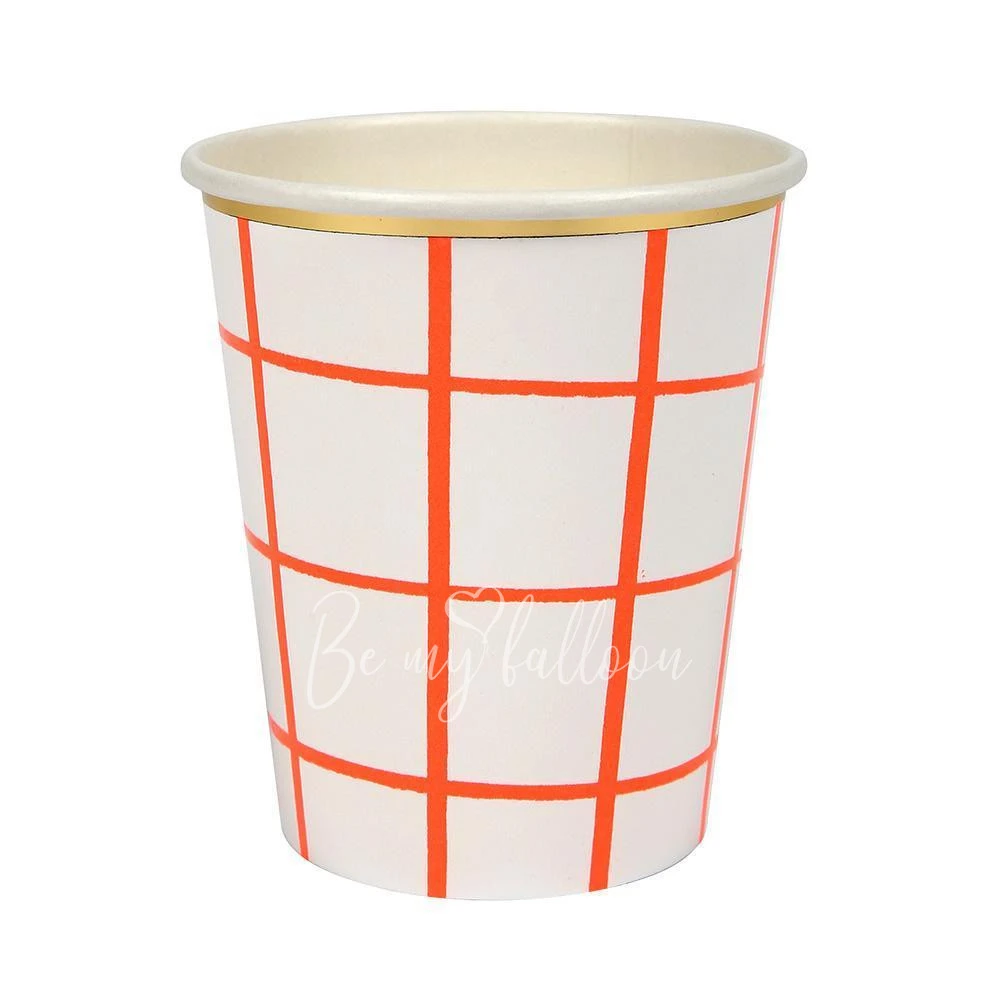 Coral Grid Cups
