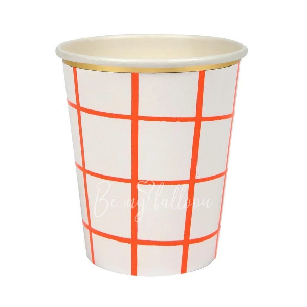 Coral Grid Cups