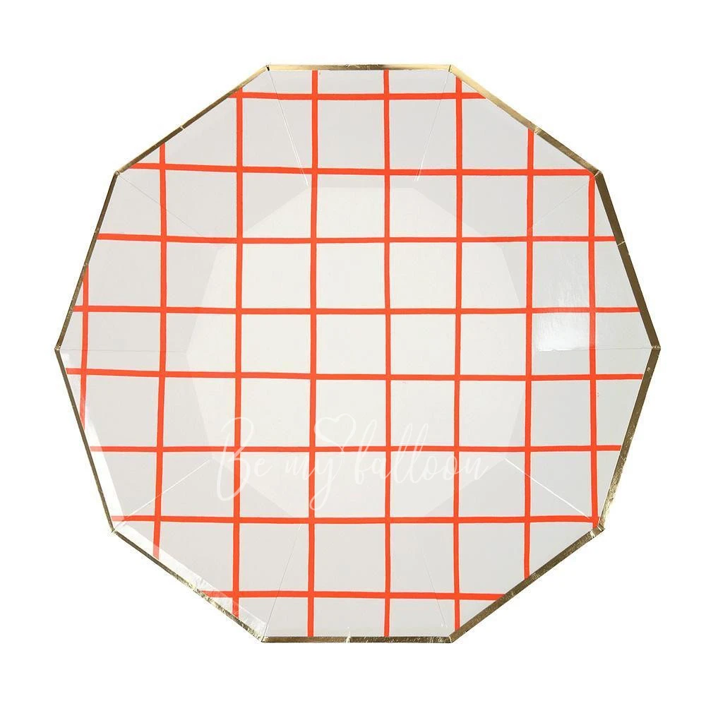 Coral Grid Plates (large)