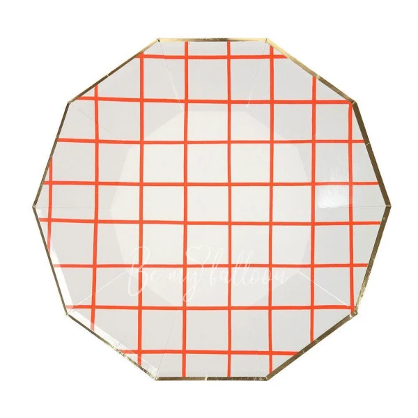 Coral Grid Plates (large)