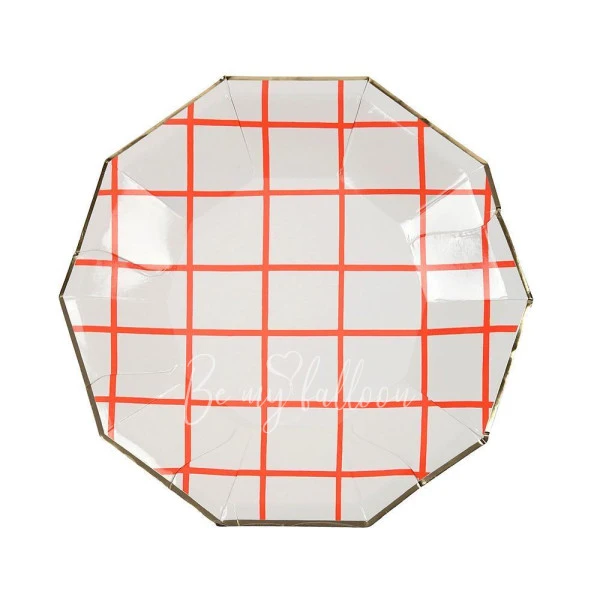Coral Grid Plates (small)
