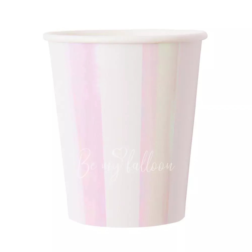 Iridescent Stripe Cups