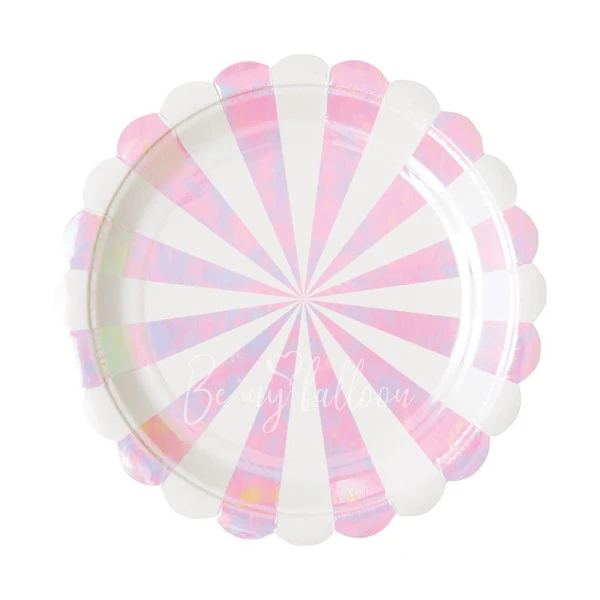 Iridescent Fan Stripe Plates (small)