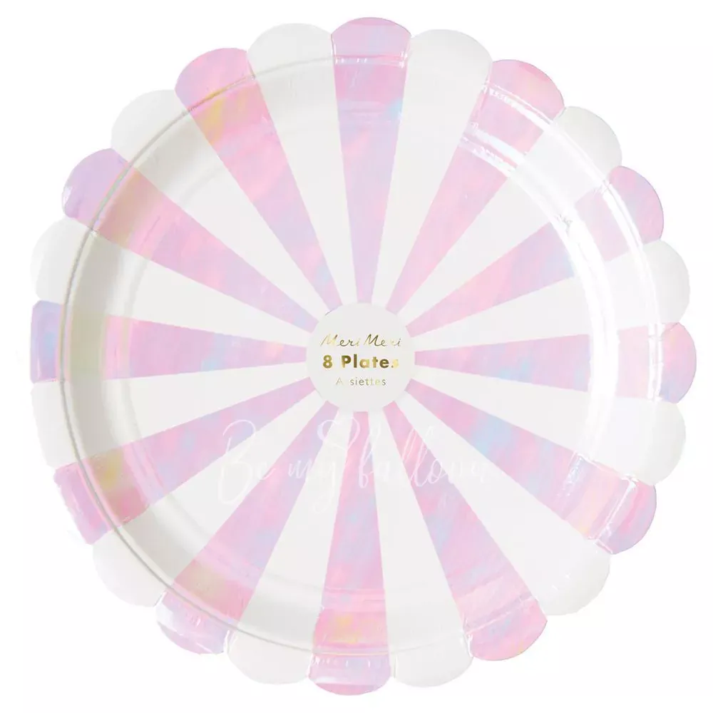 Тарелки для вечеринки Iridescent Fan (большие)