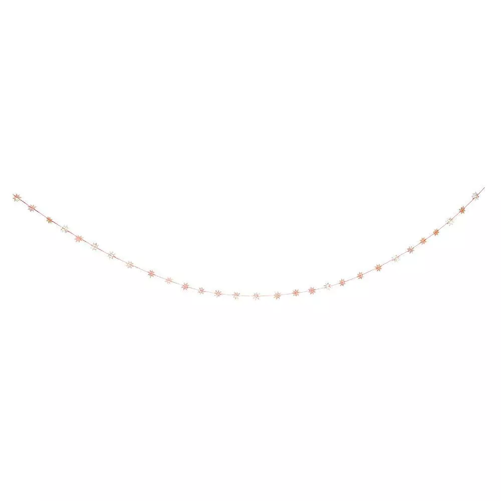 Iridescent Glitter Star Garland Spool