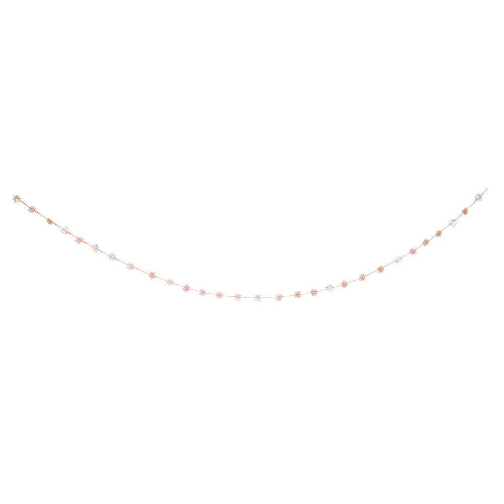 Iridescent Glitter Star Garland Spool