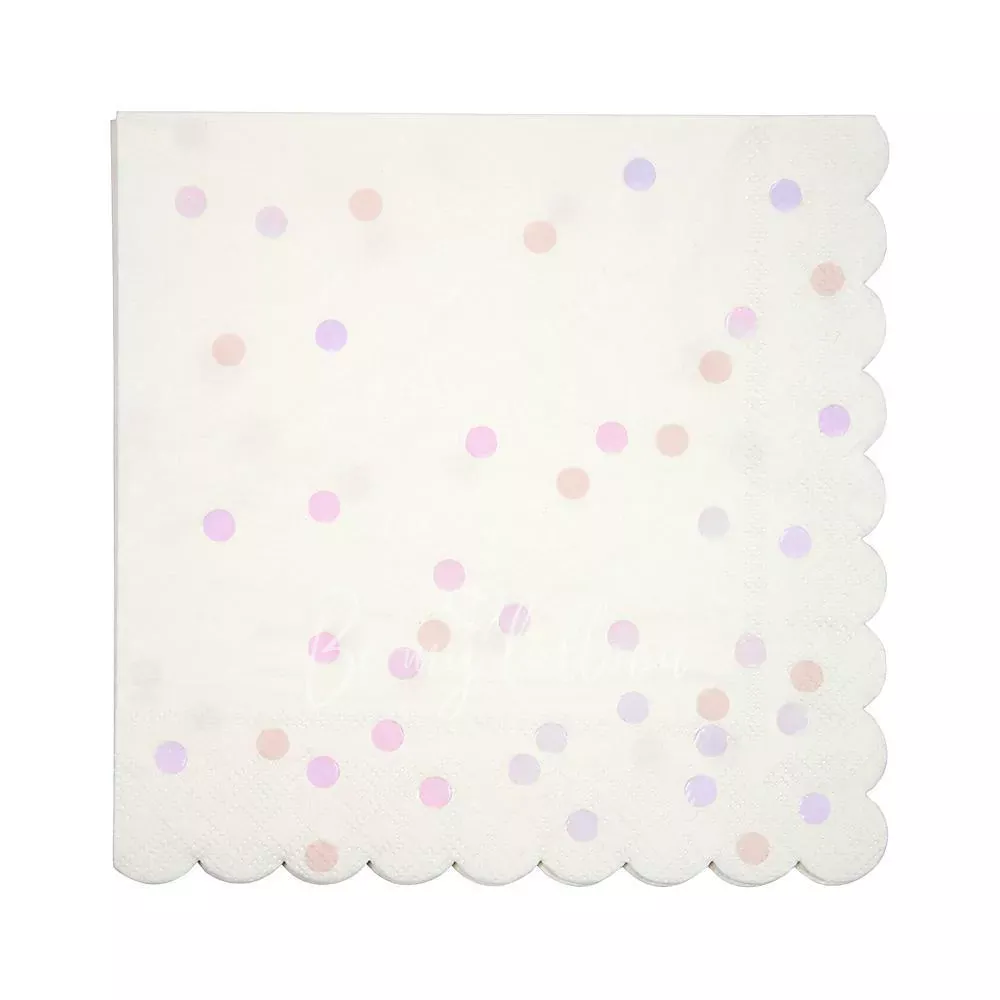 Салфетки для вечеринки Радужные конфетти (большие)