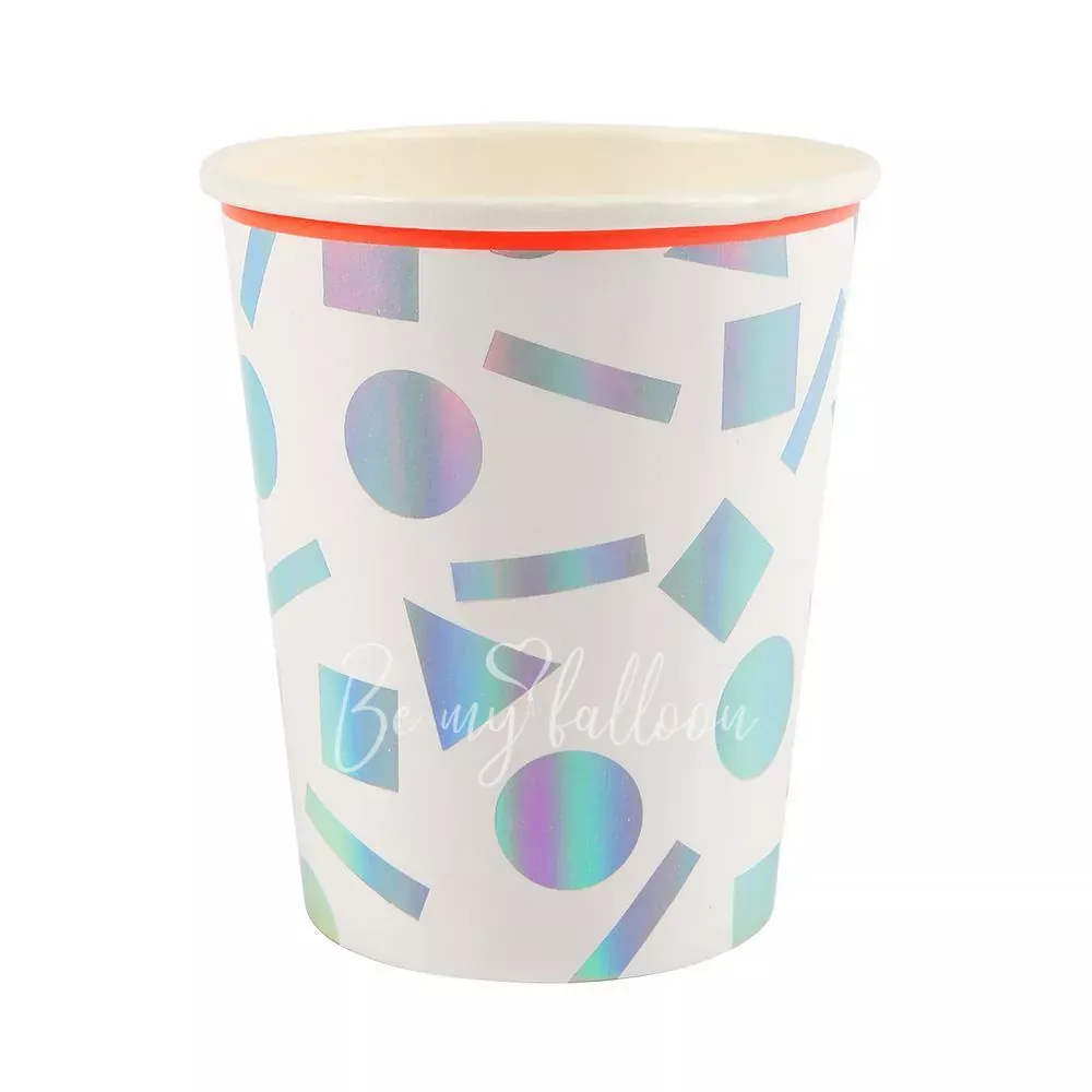 Rainbow Confetti Cups