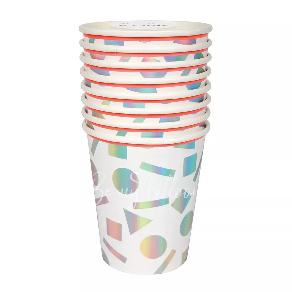 Rainbow Confetti Cups