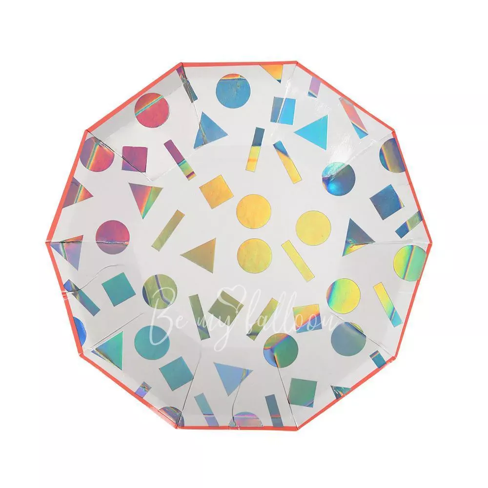 Тарелки для вечеринки Rainbow Confetti (маленькие)