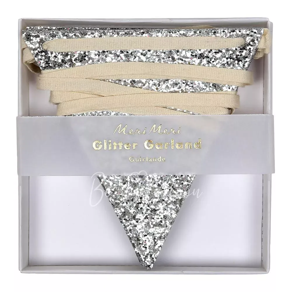 Glitter Flag Garland