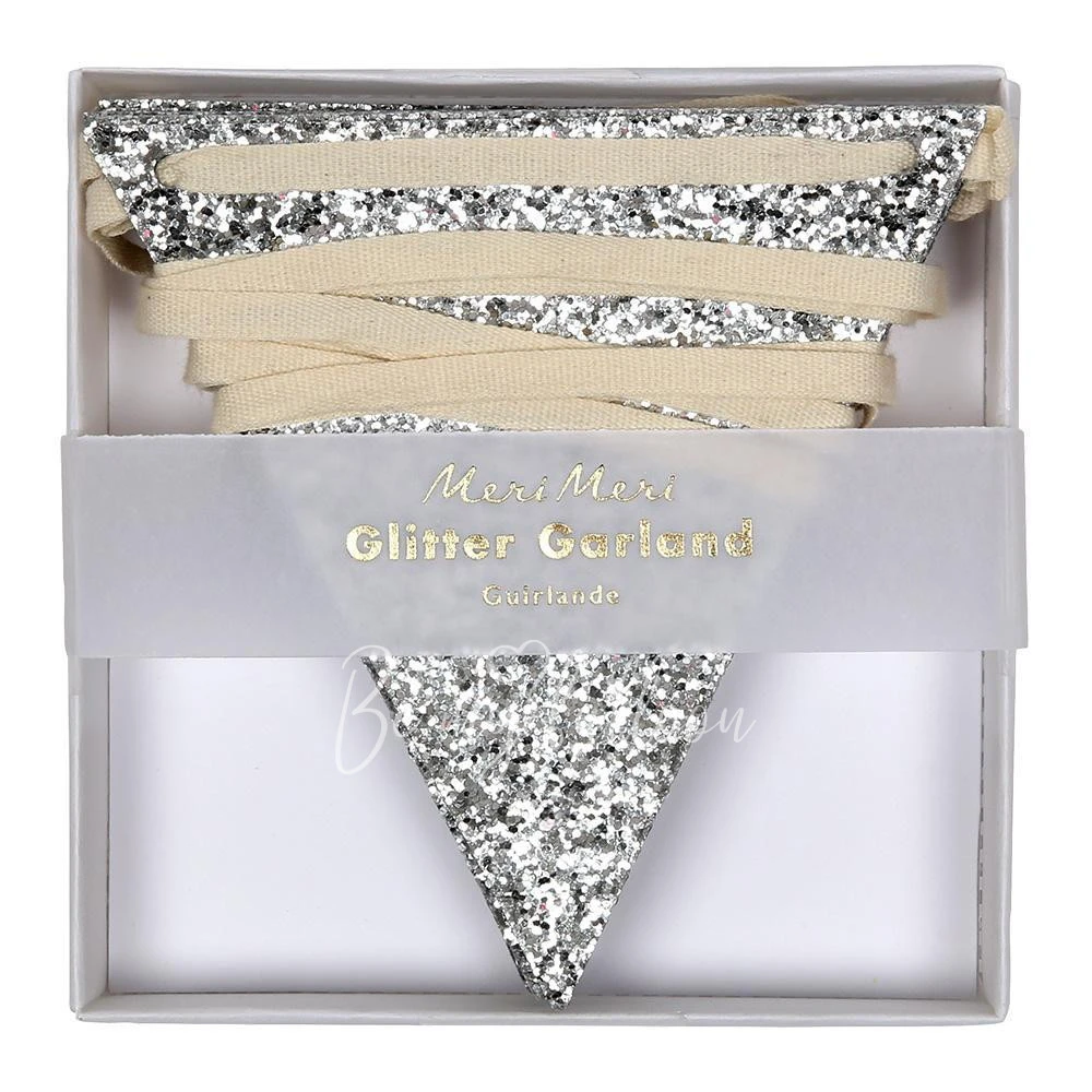 Glitter Flag Garland