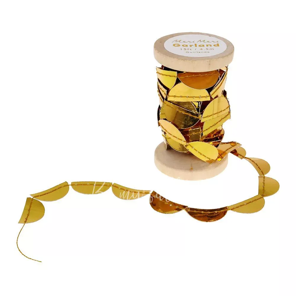 Gold Scallop Garland Spool