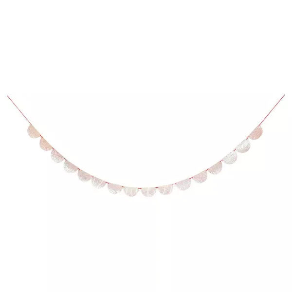 Iridescent Glitter Scallop Garland