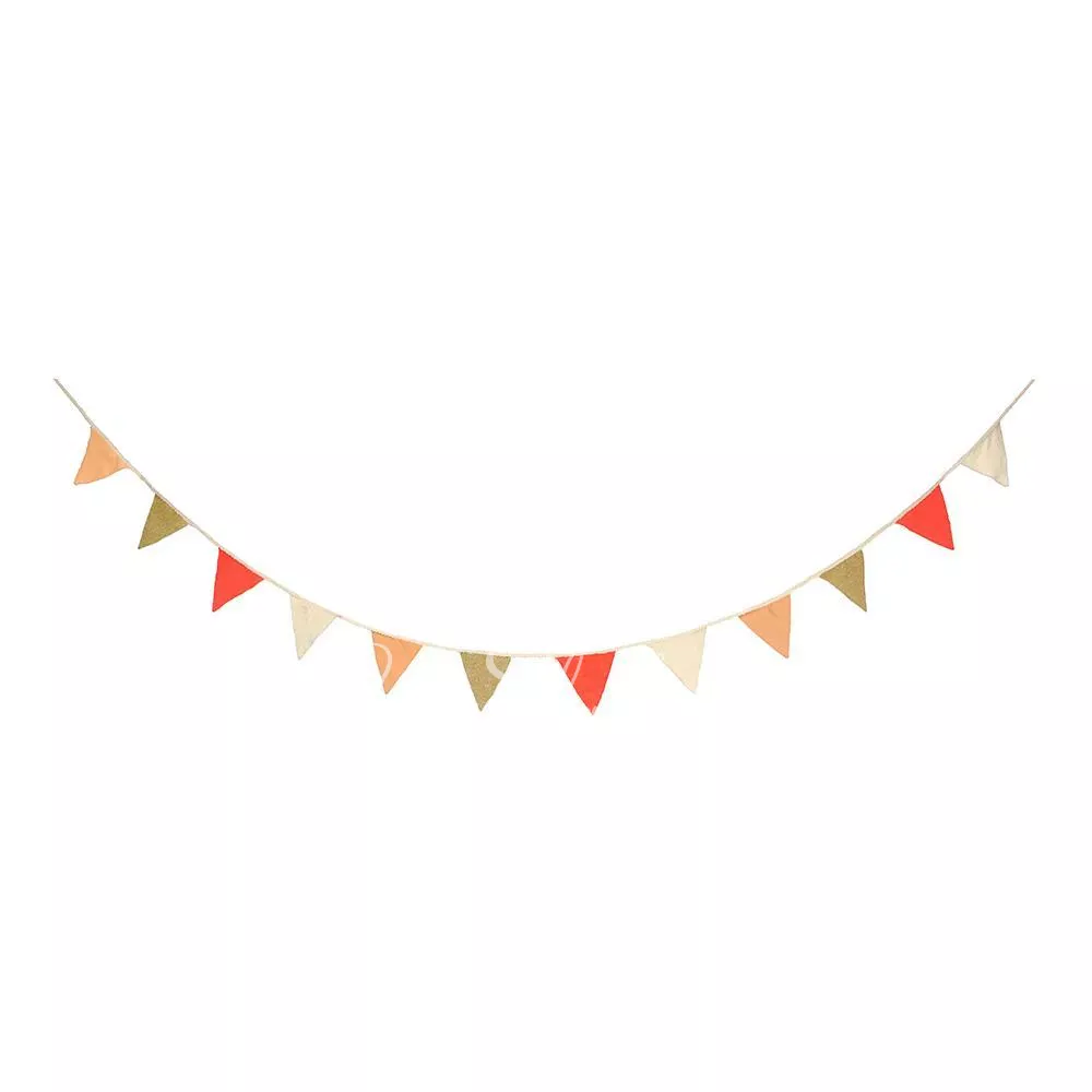 Coral Knitted Flag Garland